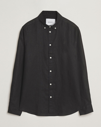 LES DEUX Konrad Linen Shirt Black – Musta