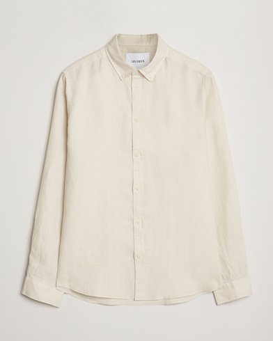 LES DEUX Konrad Linen Shirt Ivory – Valkoinen