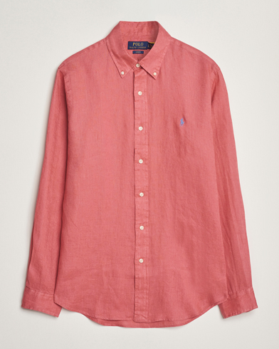 Polo Ralph Lauren Slim Fit Linen Shirt Adirondack Berry – Punainen