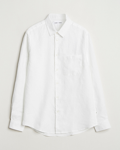 Samsøe Samsøe Liam Linen Shirt White – Valkoinen