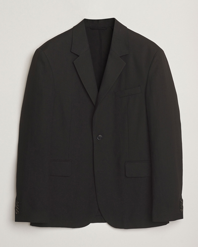 J.Lindeberg Alban Unlined Super Linen Blazer Black – Musta