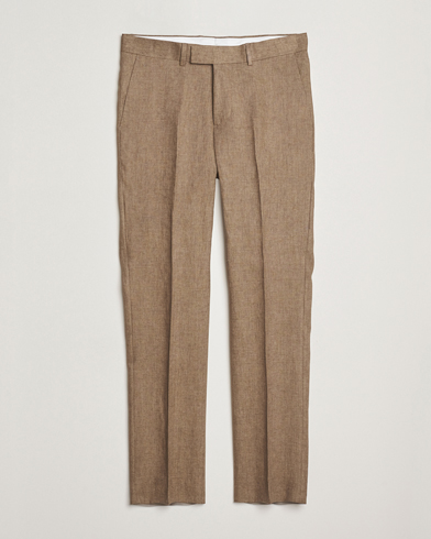 J.Lindeberg Lois Super Linen Pants Nutmeg – Ruskea