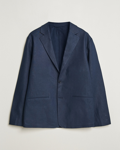 NN07 Timo Linen Blazer Navy Blue – Sininen