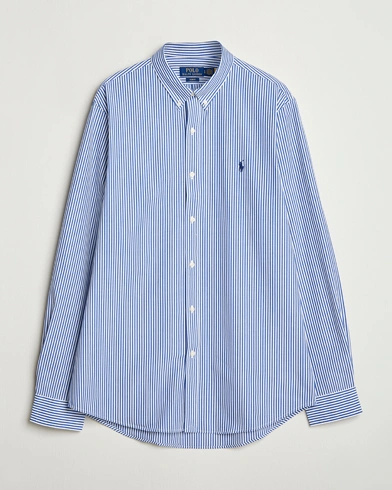 Polo Ralph Lauren Slim Fit Poplin Shirt Blue/White Bengal Stripe – Sininen