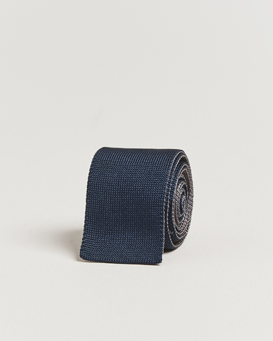Thom Browne Jacquard Knit Tie Navy – Sininen