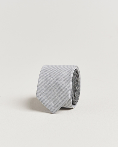 Thom Browne Uni Stripe Tie Light Grey – Harmaa