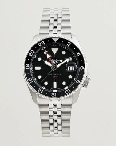 Seiko 5 Sports Automatic GMT Diver Steel 42mm Black Dial – Musta