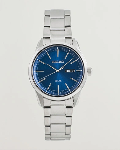 Seiko Solar Steel 40mm Blue Dial – Sininen