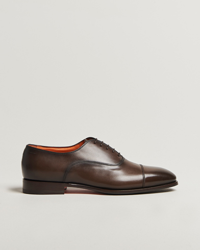 Santoni Adrian Oxford Dark Brown Calf – Ruskea