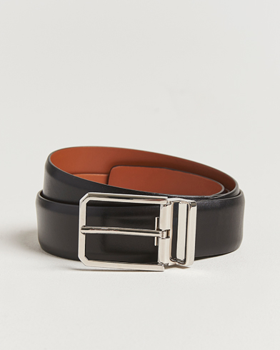 Santoni Classic Leather Belt Black Calf – Musta