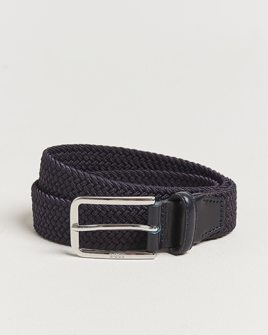 BOSS BLACK Clorio Elastic Woven Belt Navy – Sininen