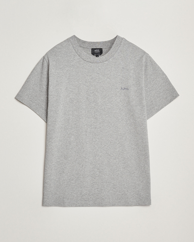 A.P.C. Embroidered APC T-Shirt Heather Grey – Harmaa