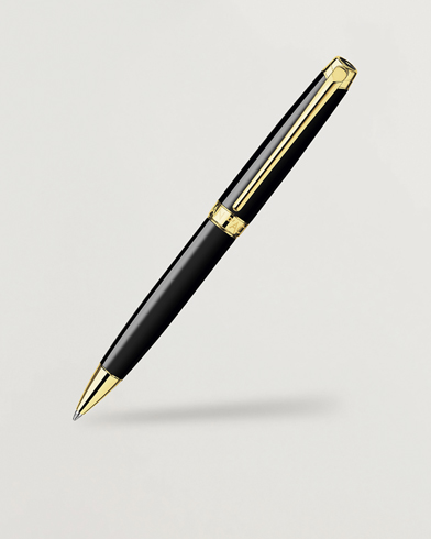Caran d'Ache Caran d' Ache Léman Ballpoint Pen Ebony Black/Gold Plated – Musta