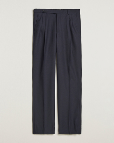 Brioni Capri Wool Trousers Navy – Sininen