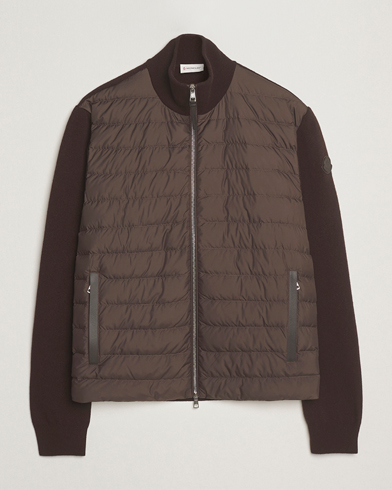 Moncler Full Zip Padded Cardigan Brown – Ruskea