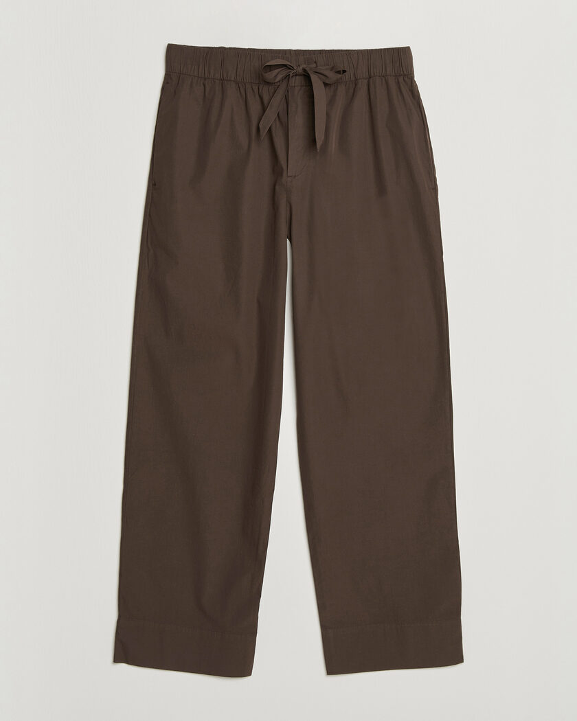 Tekla Poplin Pyjama Pants Coffee – Ruskea