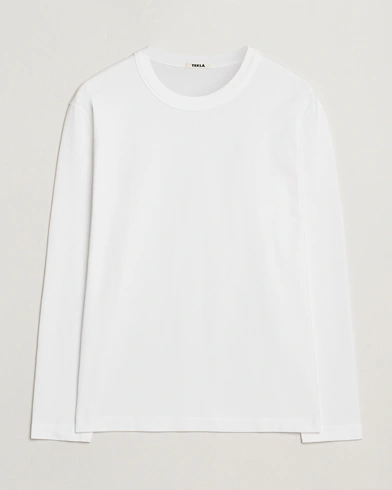 Tekla Organic Cotton Long Sleeve T-Shirt White – Valkoinen