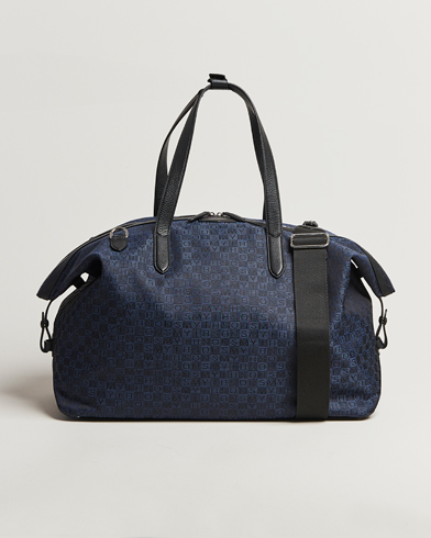 Smythson Canvas Stamp Travel Bag Navy – Sininen
