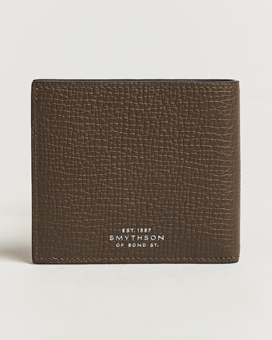 Smythson Ludlow 6 Card Wallet Dark Olive – Vihreä