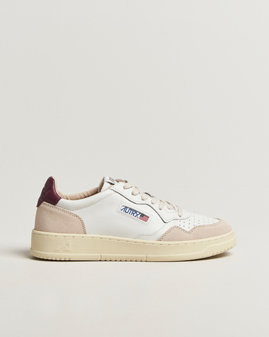 Autry Medalist Low Sneaker White/Burgundy – Valkoinen