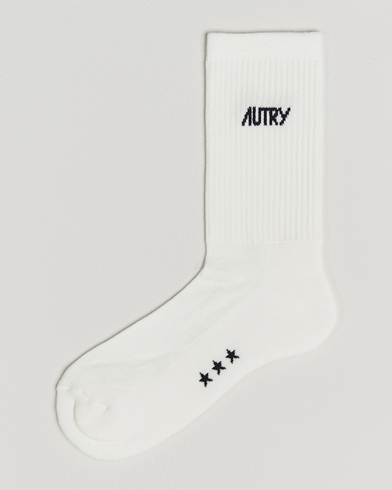 Autry Logo Socks White – Valkoinen