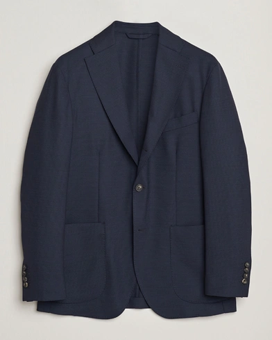 Eton Wool Lana Tech Soft Blazer Navy Blue – Sininen