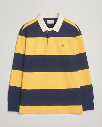 GANT Striped Heavy Rugger Persian Blue – Keltainen