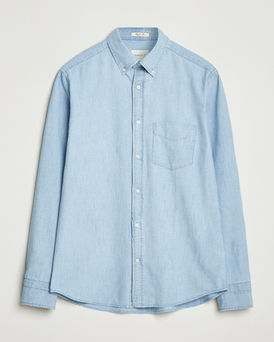 GANT Regular Fit Chambray Shirt Light Blue – Sininen