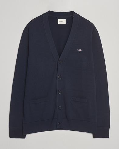 GANT Casual Cotton Cardigan Evening Blue – Sininen