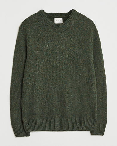 GANT Neps Wool Crew Neck Country Green – Vihreä