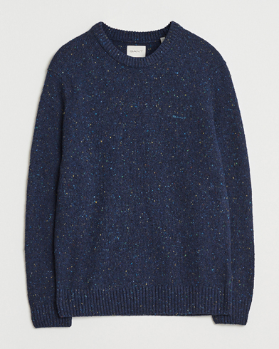 GANT Neps Wool Crew Neck Evening Blue – Sininen
