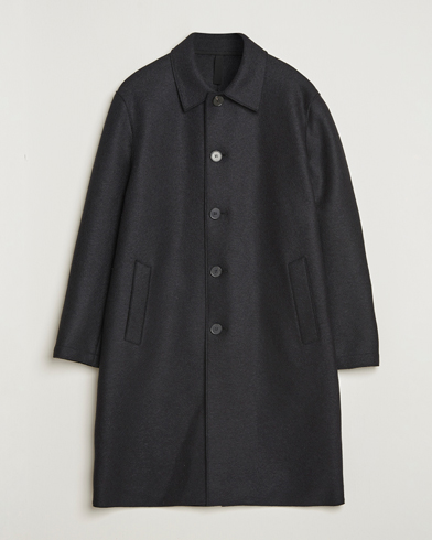 Harris Wharf London Pressed Wool Mac Coat Black – Musta
