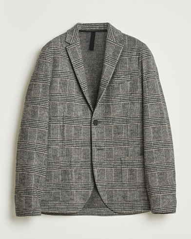 Harris Wharf London Two Button Loro Piana Checked Wool Blazer Black/White – Harmaa