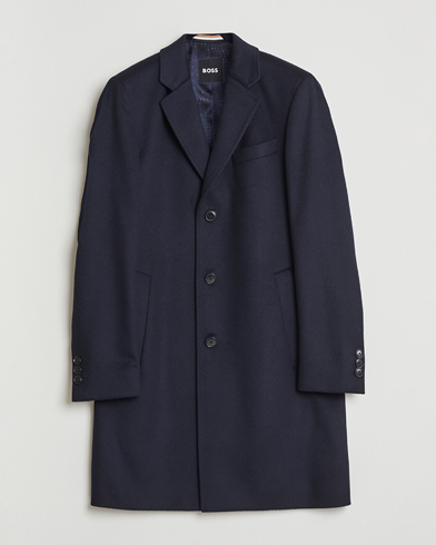 BOSS BLACK Hyde Wool Coat Dark Blue – Sininen