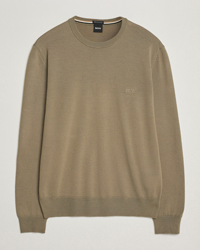 BOSS BLACK Botto Merino Knitted Pullover Open Brown – Ruskea