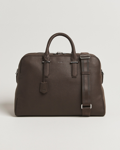 BOSS BLACK Madison Holdall Dark Brown – Ruskea