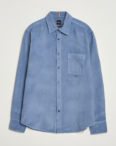 BOSS ORANGE Relegant Corduroy Shirt Open Blue – Sininen