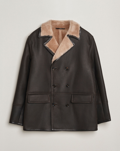 BOSS CAMEL Mabano Leather Peacoat Brown – Ruskea