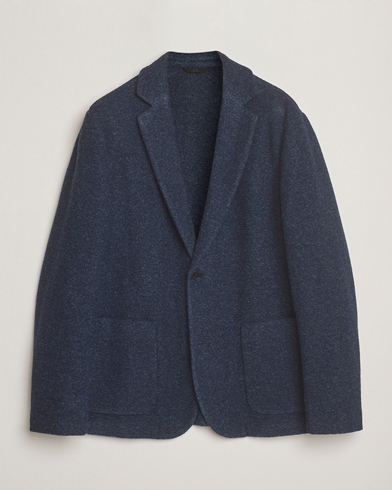 J.Lindeberg Calvon Wool Knitted Blazer Vintage Indigo – Sininen