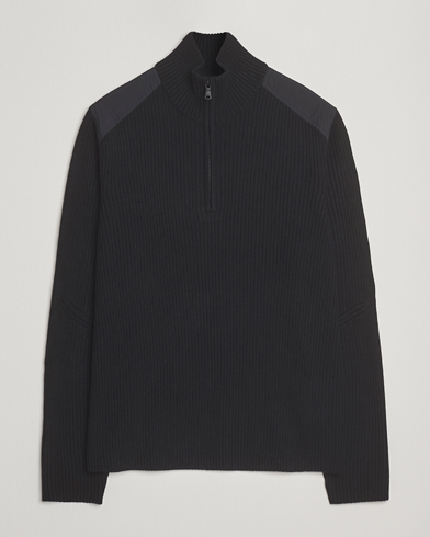 J.Lindeberg Martin Knitted Hybrid Half Zip Black – Musta