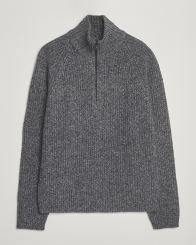 J.Lindeberg Victor Wool Half Zip Dark Grey Melange – Harmaa