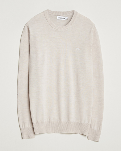 J.Lindeberg Keane Merino Crew Neck Moonbeam Melange – Beige