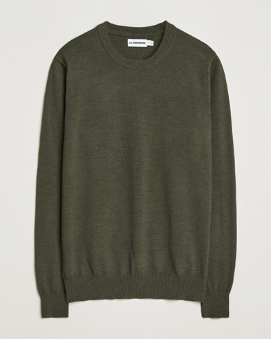 J.Lindeberg Keane Merino Crew Neck Forest Green Melange – Vihreä