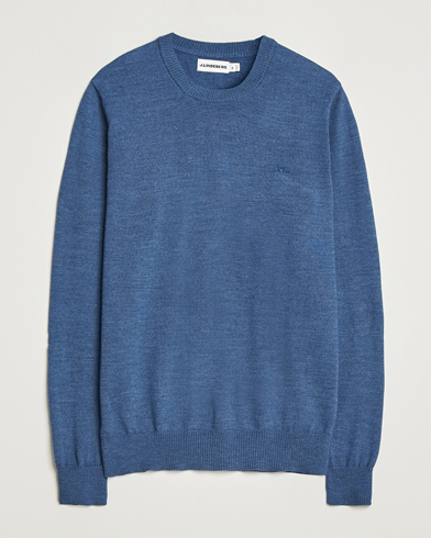 J.Lindeberg Keane Merino Crew Neck Vintage Indigo – Sininen
