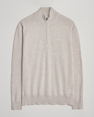 J.Lindeberg Kiyan Merino Half Zip Moonbeam Melange – Beige