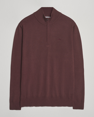 J.Lindeberg Kiyan Merino Half Zip Huckleberry – Punainen