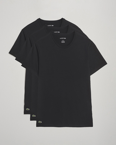 Lacoste 3-Pack Crew Neck T-Shirt Black – Musta