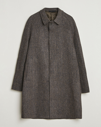 Walker Slater Watson Harris Tweed Herringbone Coat Dark Brown – Ruskea