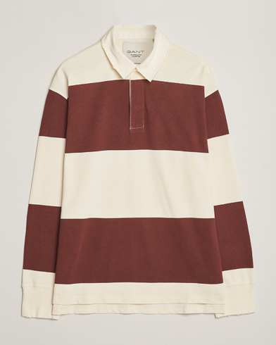 GANT 240 Mulberry Street Block Stripe Heavy Rugger Mahogany Brown/White – Monivärinen