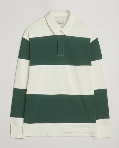 GANT 240 Mulberry Street Block Stripe Heavy Rugger Forest Green/White – Monivärinen